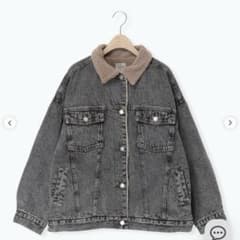 サマンサモスモス デニムボア デニムジャケット ブラック - メルカリ