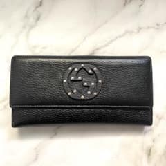 GUCCI グッチ 長財布 スタッズ インターロッキング 美品GG 0114-①