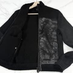 アルマーニエクスチェンジ ムートンジャケット ドライバーズニット