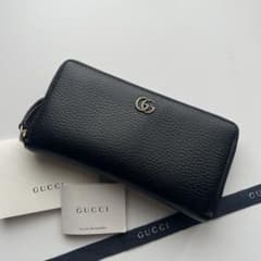 130 極上美品 GUCCI グッチ マーモント 長財布 ラウンドファスナー