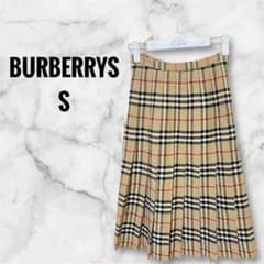 バーバリーズ スカート 膝丈 ヴィンテージ プリーツ ウール100 ノバ