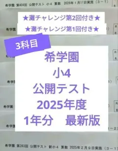 2026年最新】希学園 小4 公開テストの人気アイテム - メルカリ