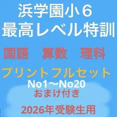 2026年最新】浜学園 小6 最高レベル特訓 算数の人気アイテム - メルカリ