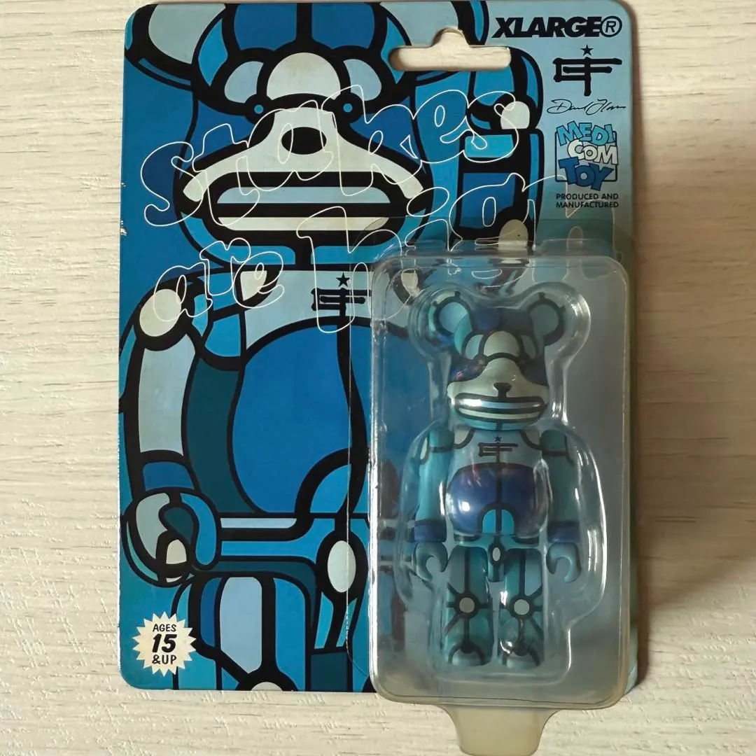 ベアブリック100% BE@RBRICK×XLARGE 未開封 ブラック - BE@RBRICK