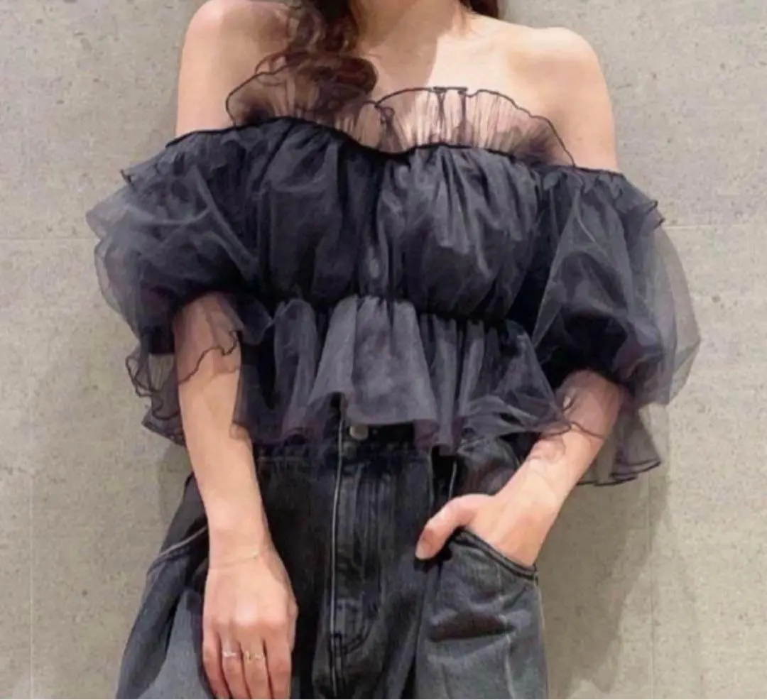 2026年最新】snidel スナイデル ボリュームギャザーフリルオフショル