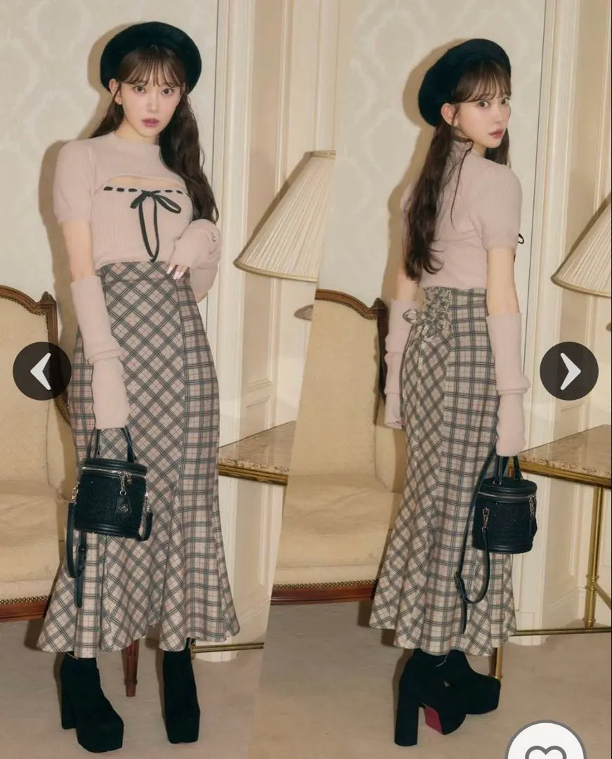2026年最新】michellMacaron 柄：チェック フレアスカートの人気