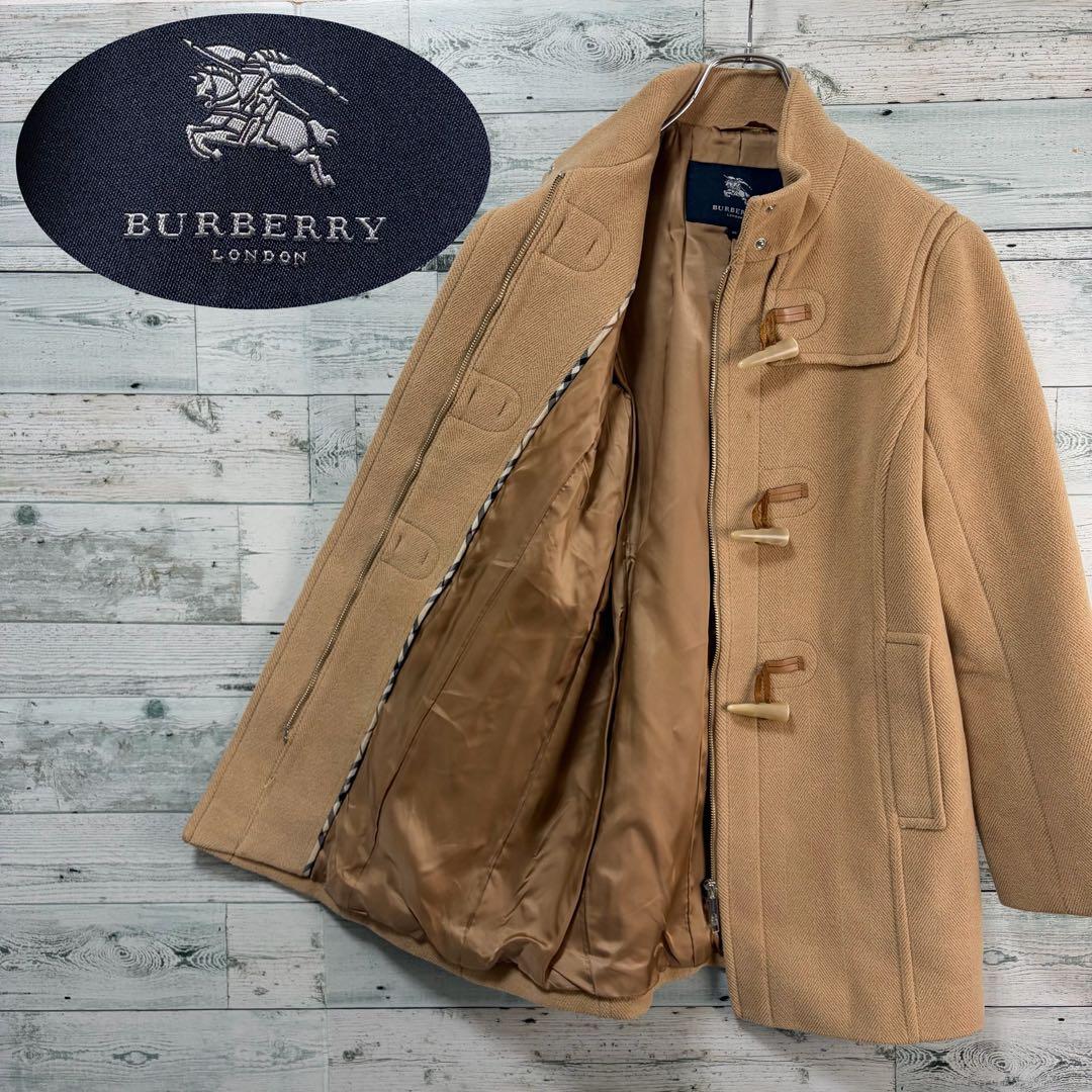 ☆美品☆バーバリーロンドン　スタンドカラーダッフルコート　ヘリンボーン　キャメル OLD ENGLAND - 【新品同様】OLD ENGLAND ヘリンボーン ダッフルコート