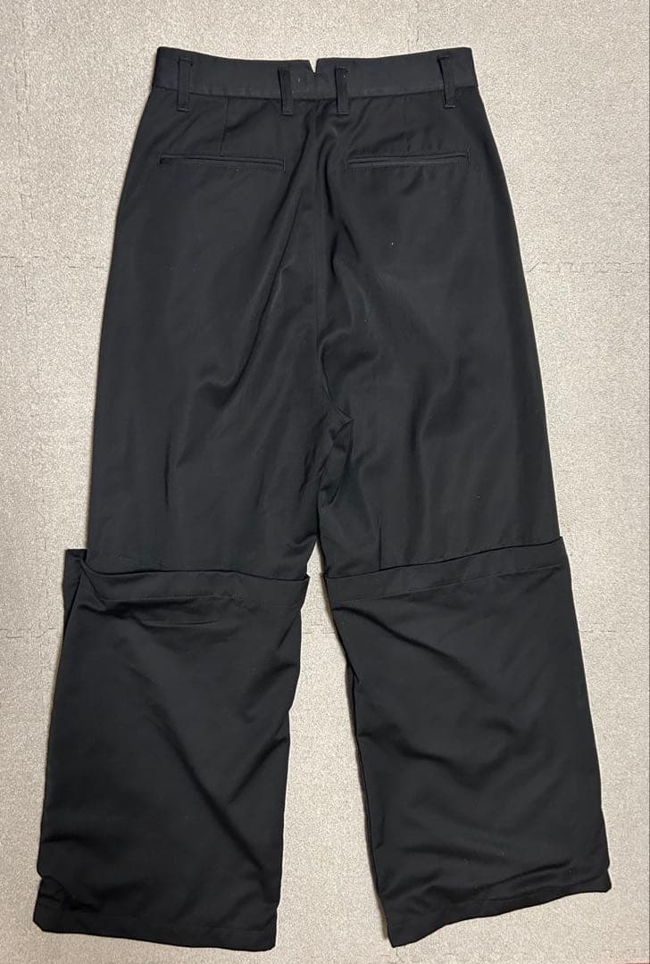 GRANCY グランシー チュール レイヤードデザイン スラックス ブラック