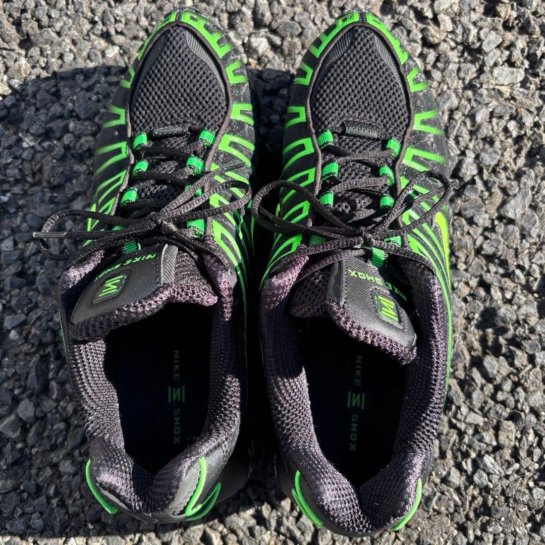 ナイキ ショックス TL ブラック グリーン 美品 NIKE Shox TL - メルカリ