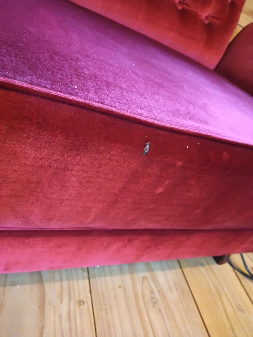 2-3人掛け ワインレッド ベルベットソファ 昭和ロマン - メルカリ