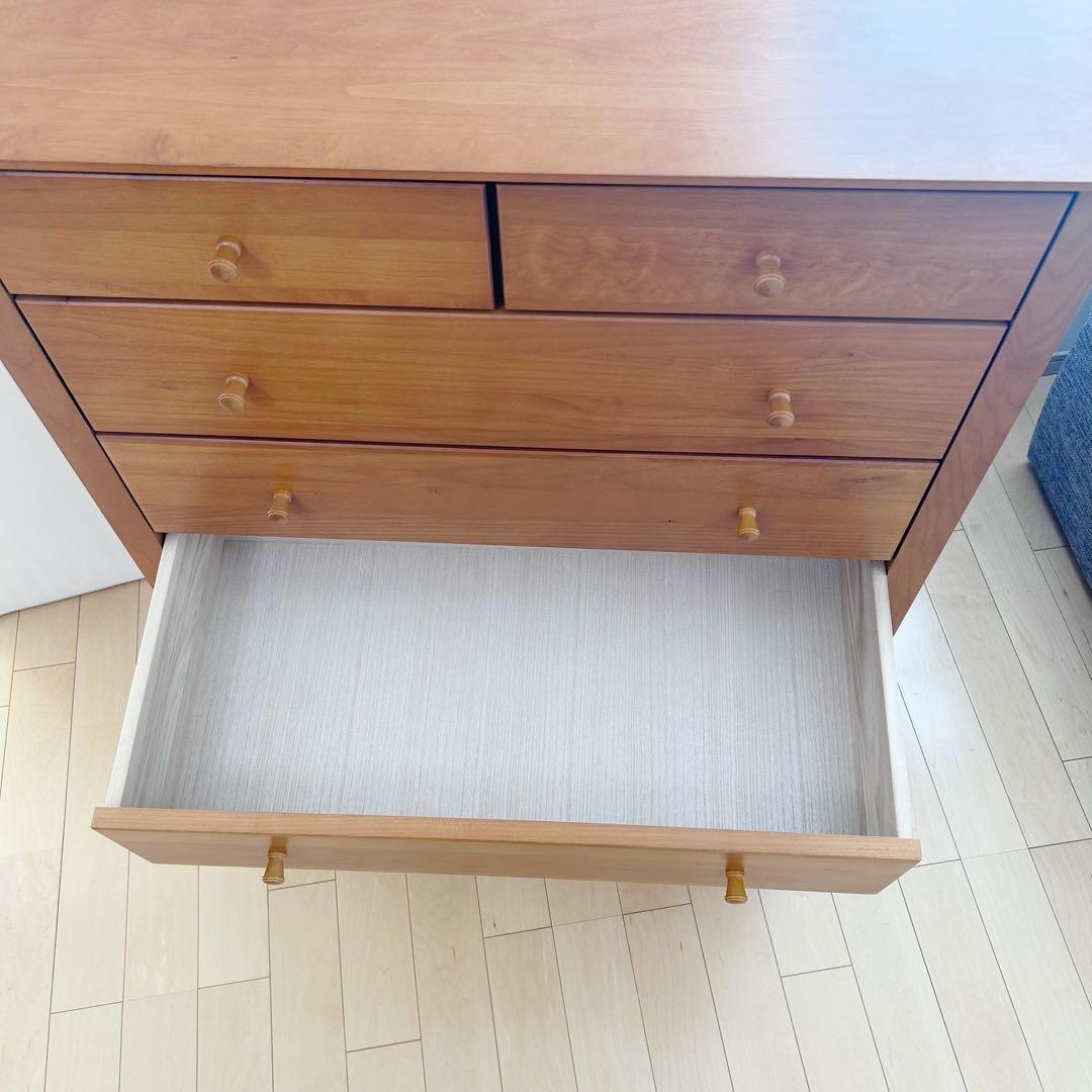 LEGNATEC レグナテック ハイチェスト6段＋隠し棚 北欧ミッド