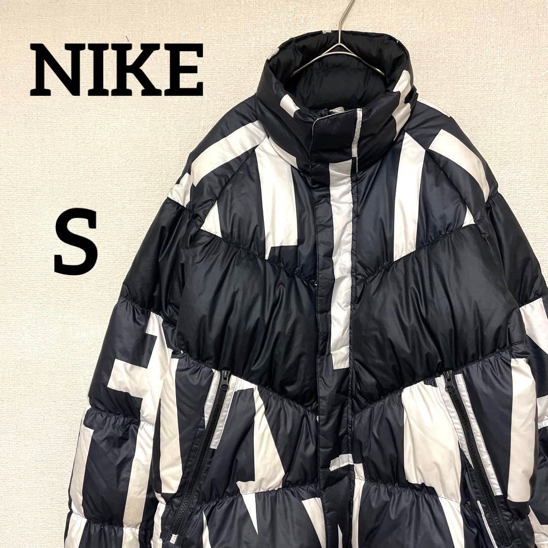 即完売】NIKE ナイキ ダウンジャケット 総柄 白 黒 S - メルカリ