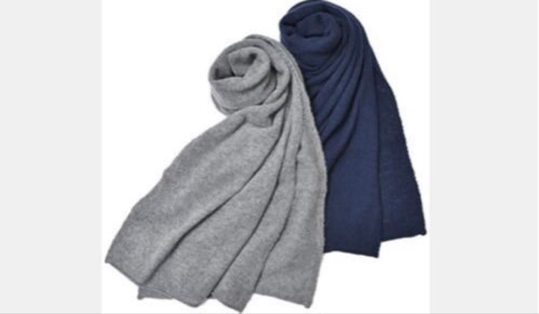 美品 ザノーネ 大判カシミヤ100%マフラー ストール 紺 フィローモ Filomo カシミヤ100%大判マフラーストール （031ターコイズ