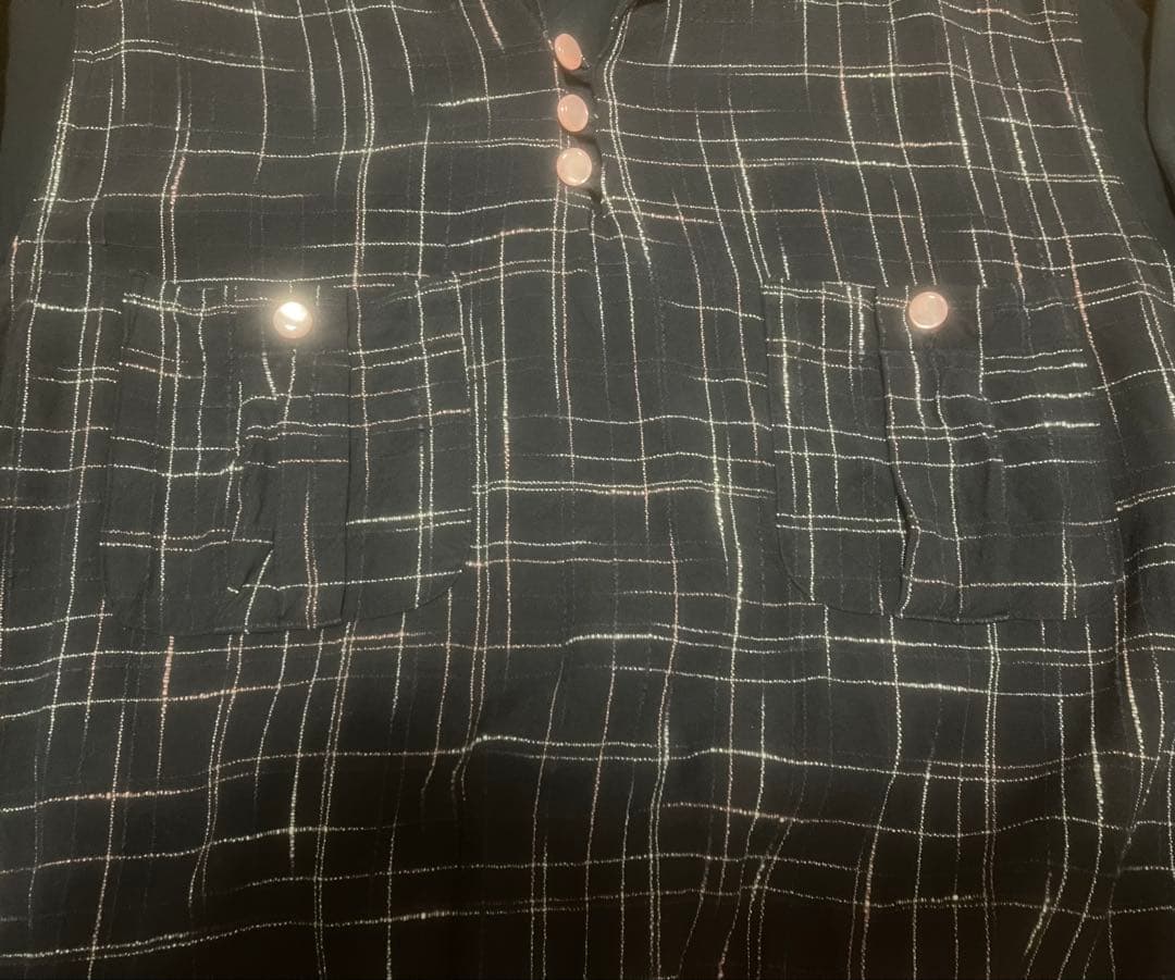 ドライボーンズ レーヨン プルオーバー シャツ 38 M 絣柄 ピンク