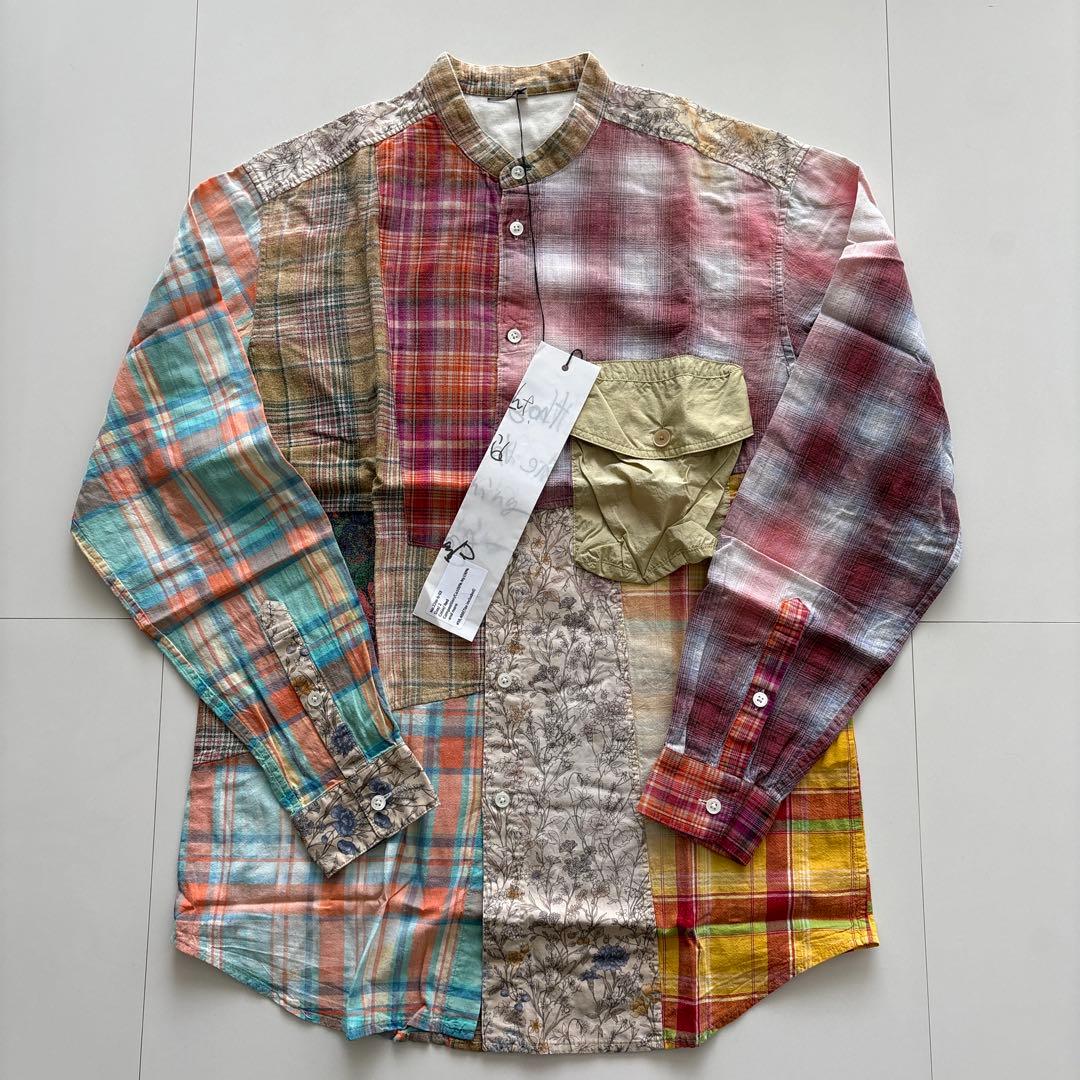 新品　KHOKI コッキ マドラスチェックシャツ セール☆2490円→1490円TRマドラスチェック長袖シャツ メンズ メール便