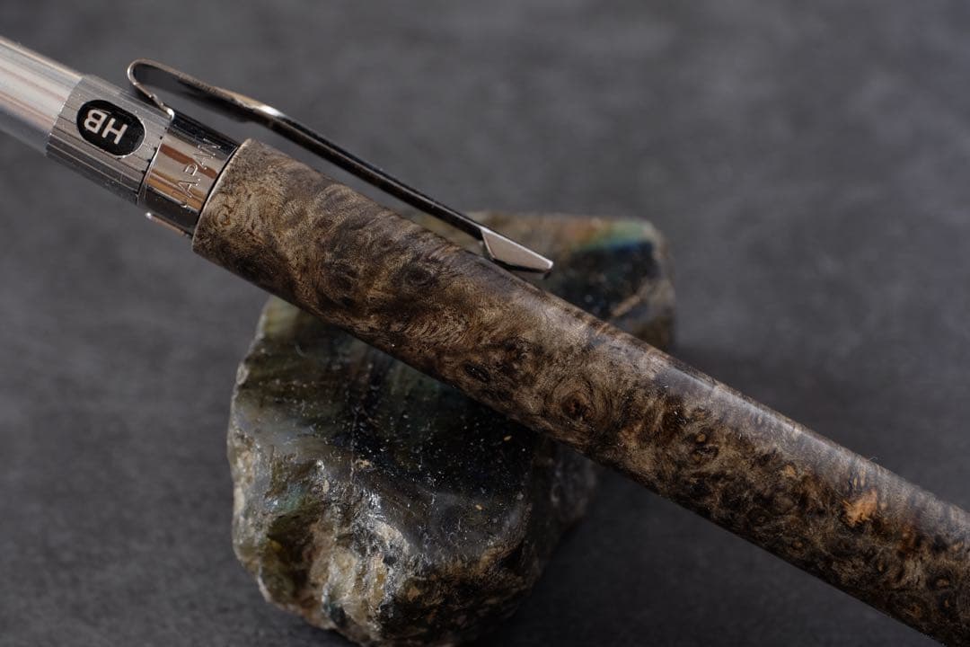 PG5木軸カスタム0217 高村杢工房 製図用シャープペンシル 花梨瘤 至高