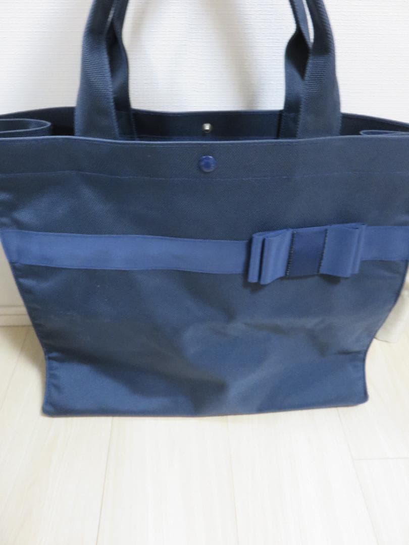 美品 ファミリア お受験 サブバッグ ママバッグ トートバッグ 紺