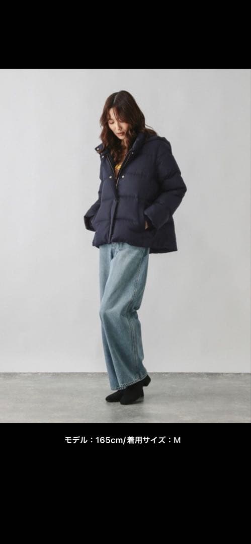 ウツクシルエット撥水ダウンブルゾン/497167 XLネイビーグローバル