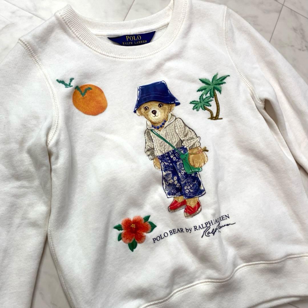 ポロラルフローレン 120cm ポロベア くま トレーナー スウェット 白