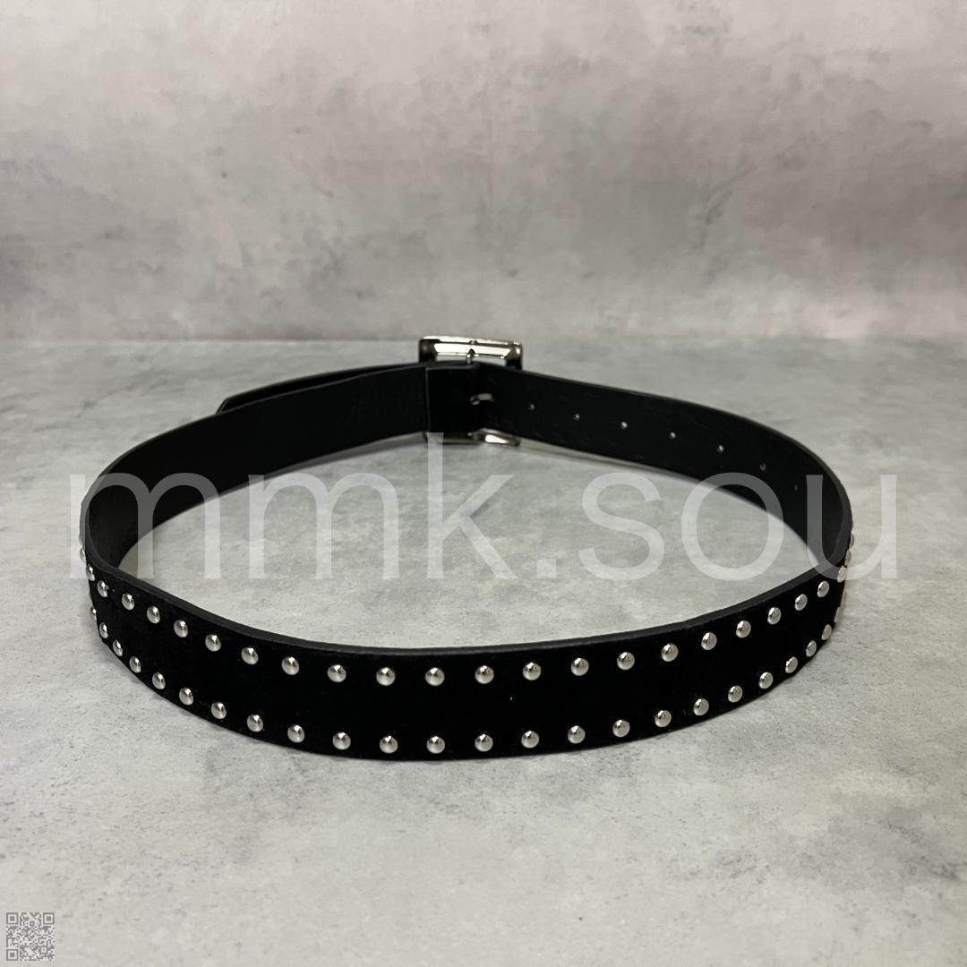black leather studs belt archive y2k 00s - メルカリ