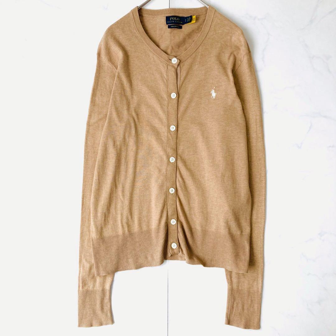美品✨️現行QRタグ　ポロラルフローレン　Pimaコットンカーディガン　ポニー刺繍 美品✨️現行QRタグ ポロラルフローレン Pimaコットンカーディガン
