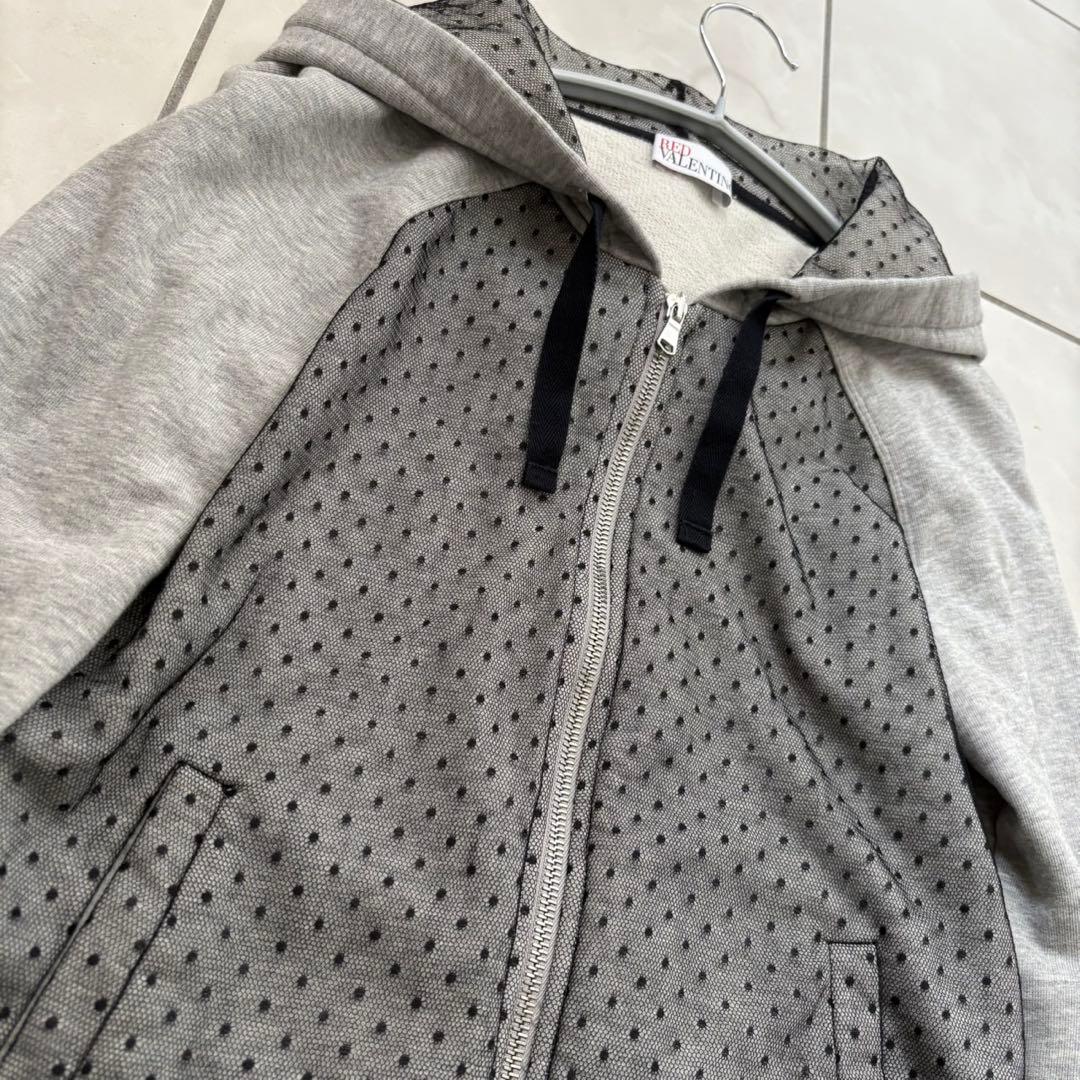ヴァレンティノ RED VALENTINO ドットレース パーカー M 美品 - メルカリ