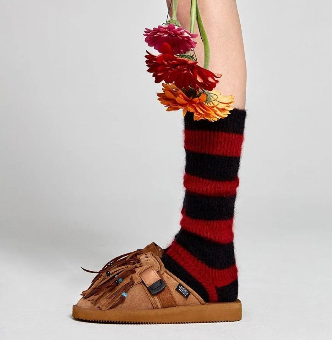 suicok × Alanui フリンジボアスリッパ SDS Boappa（ボアッパ） スリッパ Mサイズ 約21～23cm ベージュ