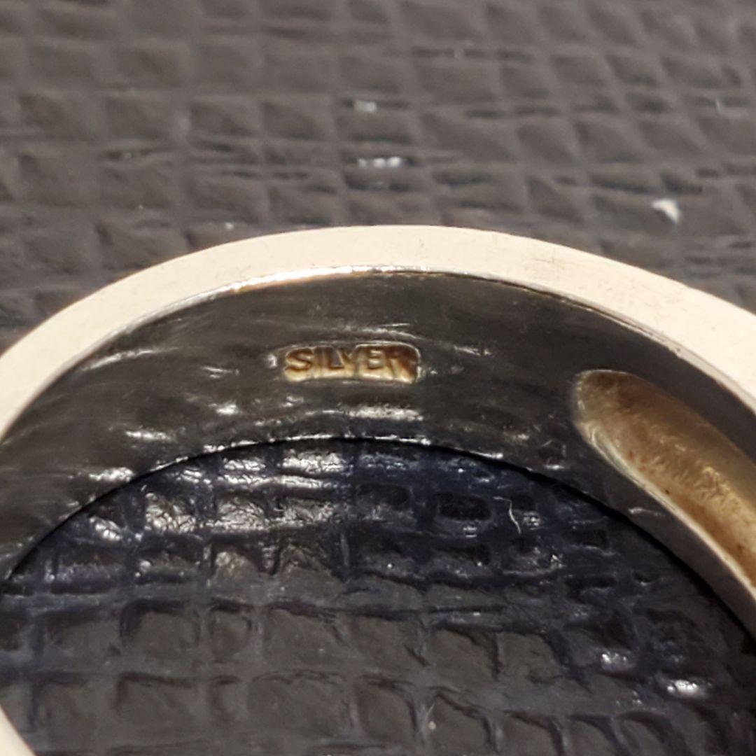 agete アガット シルバーリング 紫色のスクエアカット石 13号