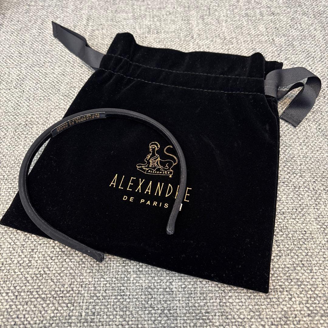 ALEXANDRE DE PARIS 0.6 ブラックカチューシャ カチューシャ (0.6cm)｜ALEXANDRE DE PARIS（アレクサンドル ドゥ パリ）