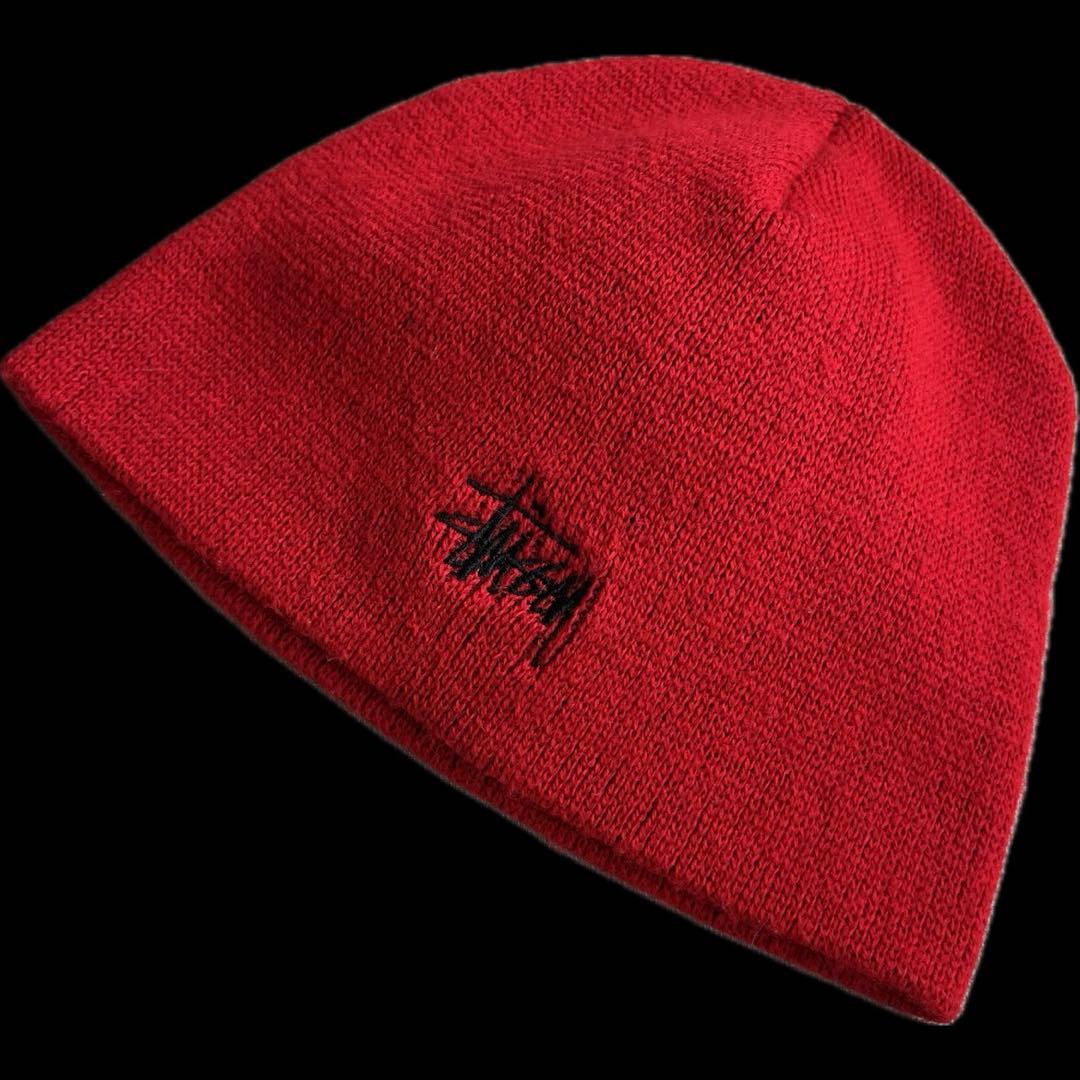 “はらださま専用”old stussy USA製 ロゴ ビーニー 紺タグ 90s 90's old stussy ステューシー ニットキャップ ビーニー 刺繍ロゴ 菅田