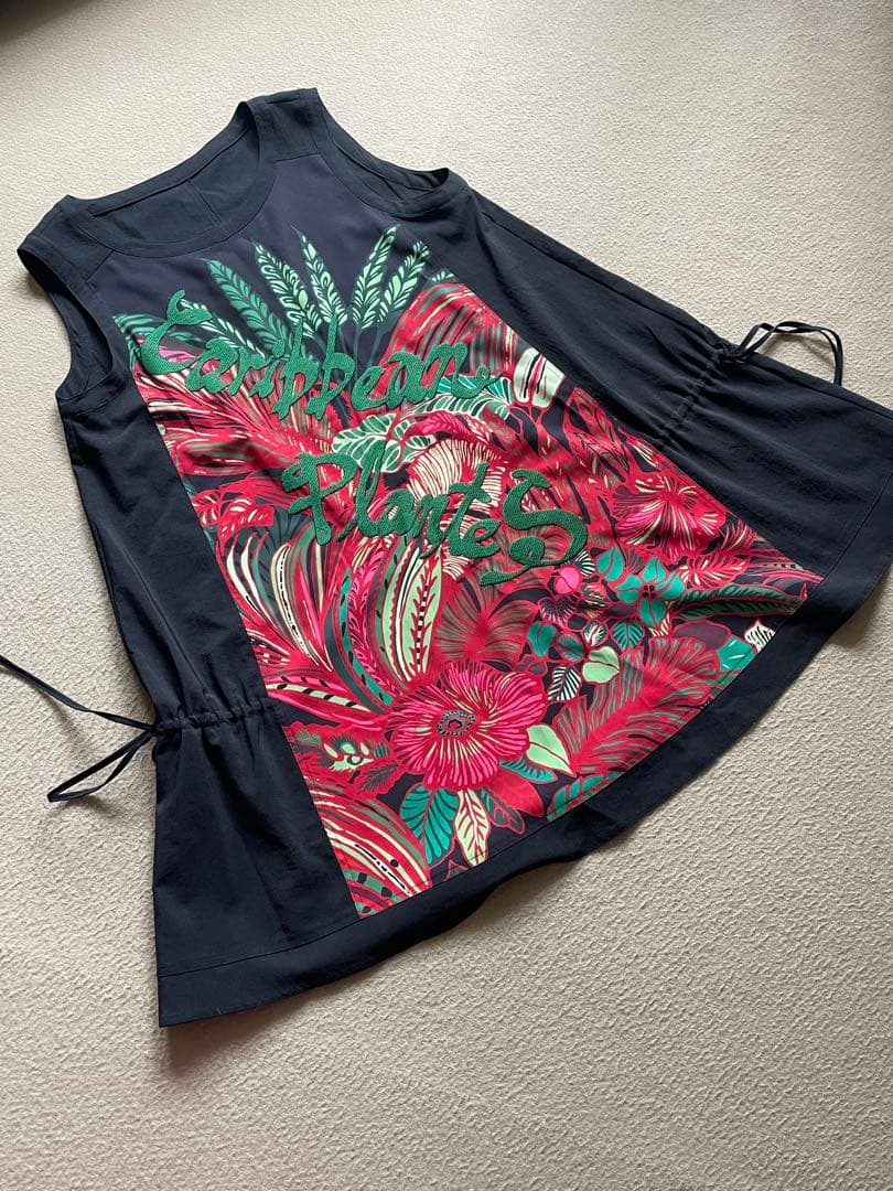 トクコプルミエヴォルCaribbean Plants Aラインチュニック トクコプルミエヴォルCaribbean Plants Aラインチュニック トクコ