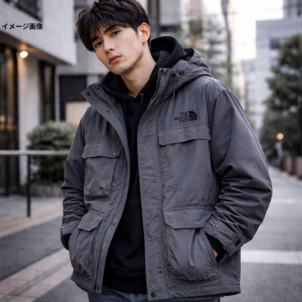 ノースフェイスマウンテンパーカー グレー系 フード メンズМ - メルカリ