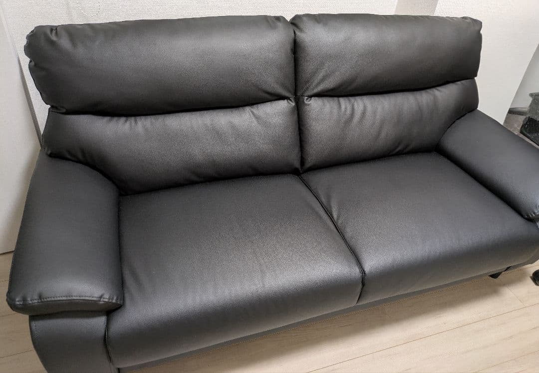 ニトリ ソファ 3人掛け Nシールド MK02KD ブラック+専用カバー付