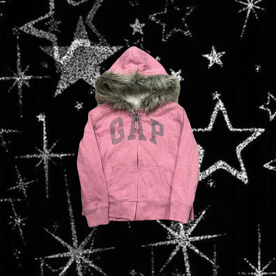00s archive GAP ジップ ファー パーカー Y2K 平成ギャル - メルカリ