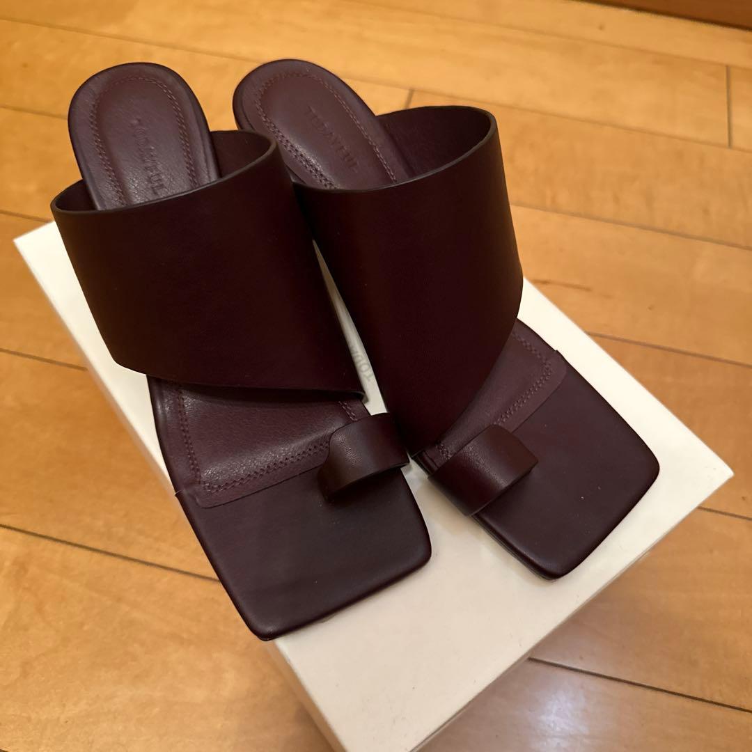 TODAYFUL Square Leather Sandals