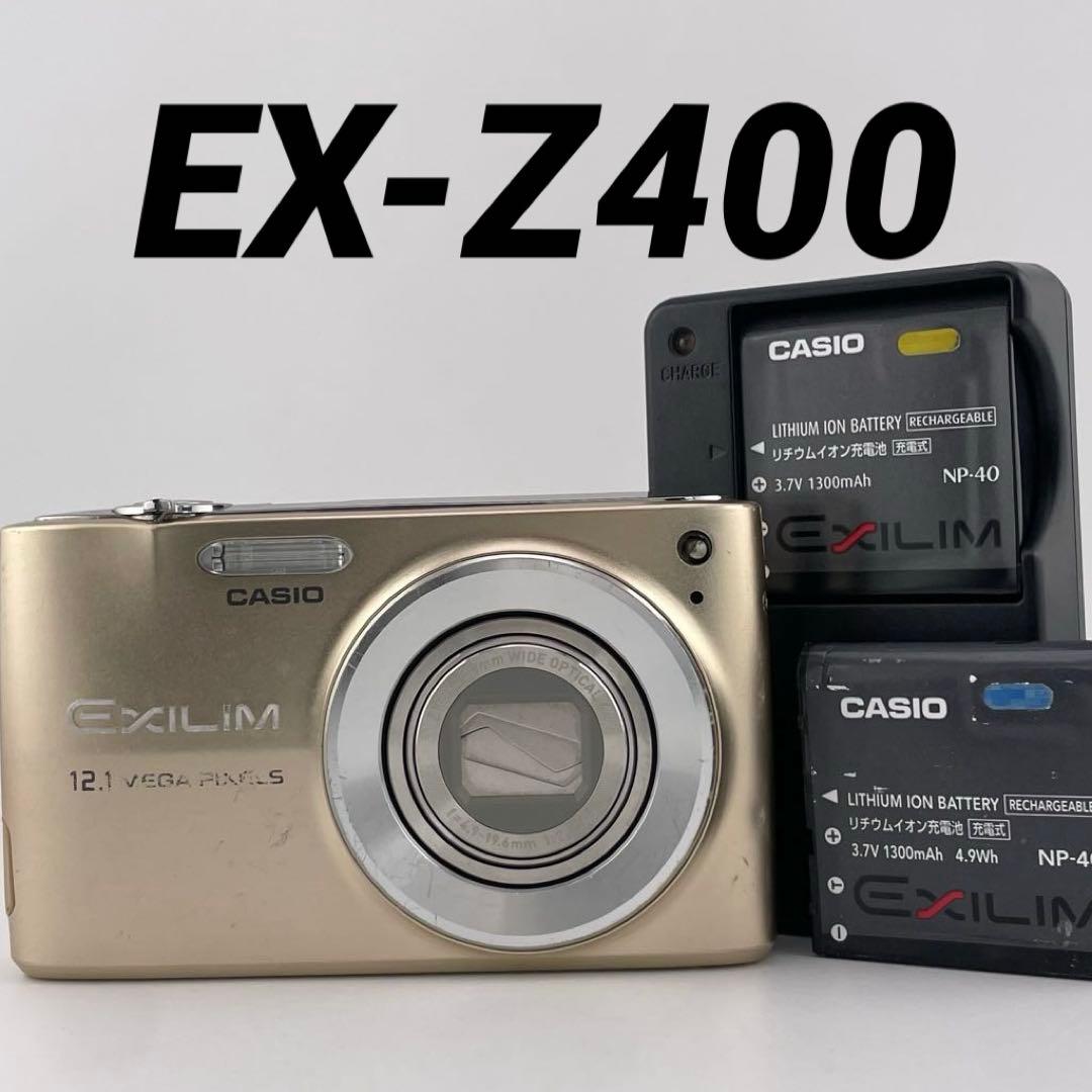 実写美⭕️【動作確認済】CASIO EXILIM EX-Z400 ゴールド - メルカリ