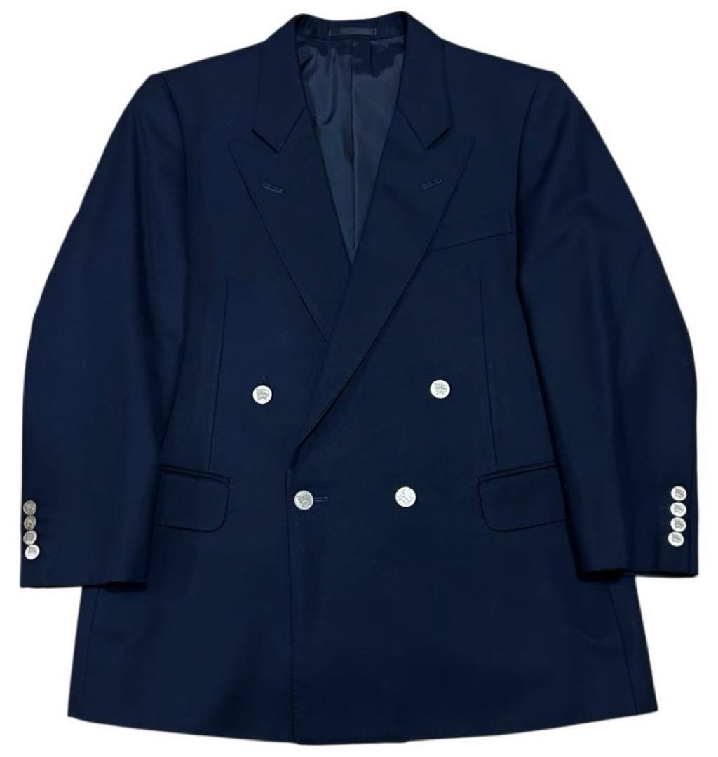 90s BURBERRY VINTAGE 紺ブレ 金ボタン テーラードジャケット - メルカリ