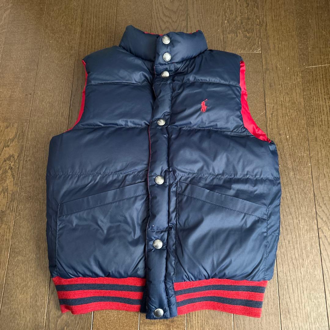ポロ ダウンベスト ネイビー/レッド - メルカリ