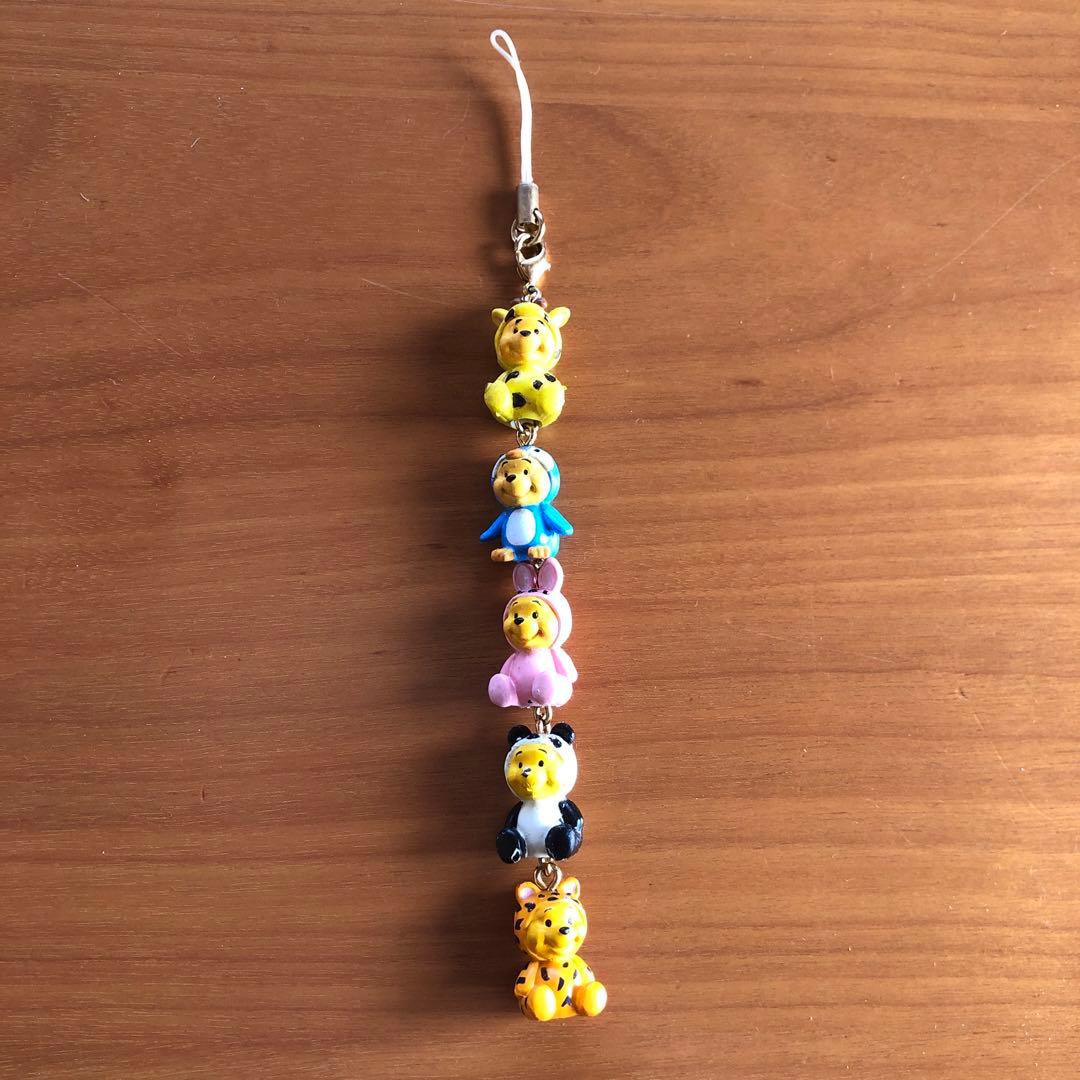 根付け　くまのプーさん（アニマル着ぐるみ）【５連セット】 くまのプーさん マスコット いろいろポーズ｜プライズ・くじ・グッズ