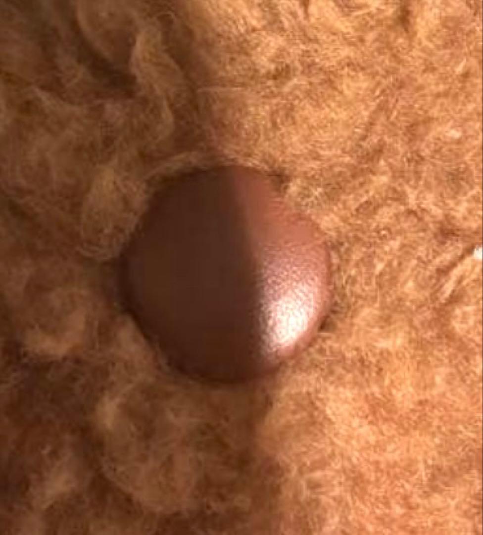 キャメル テディベアキャップ Mロゴ ファーキャップ teddy melange