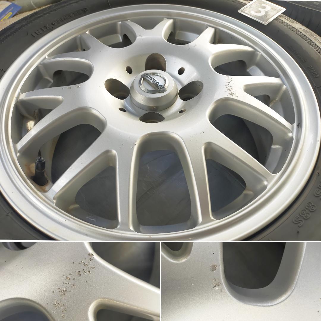 日産純正ホイール15インチ×6J+40 バリ溝！ブリヂストン185/65R15