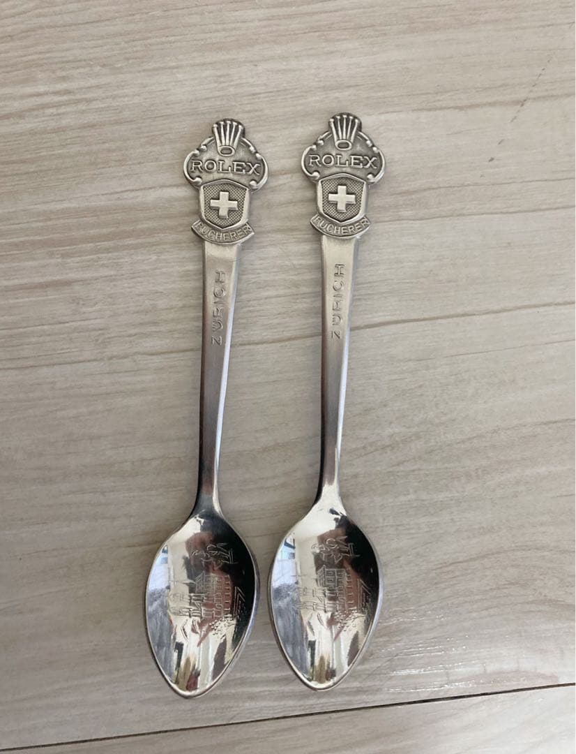 ROLEX ロレックス シルバースプーン 2本セット ヴィンテージ スイス製