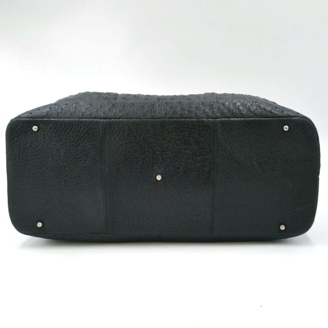 美品 高級◎】オーストリッチ ボストンバッグ 2way 斜め掛け 大容量の