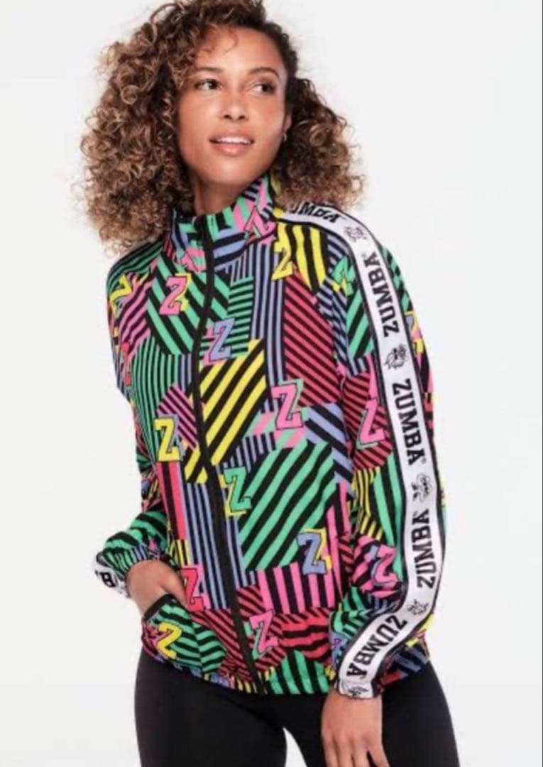ZUMBA ズンバ正規品 Sサイズ カラフルボタンアップシャツ Zumba