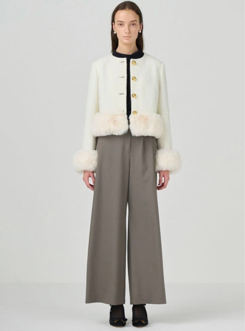 グレースコンチネンタル　ジャケット　グレースコンチネンタル GRACE CONTINENTAL（グレースコンチネンタル） ダブルクロスノーカラー