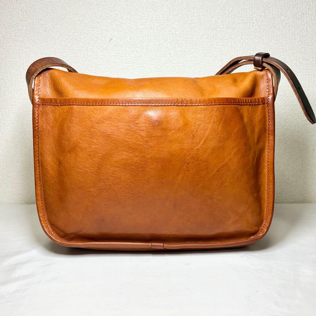 人気】 スロウ ルボーノ ショルダーバッグ 栃木レザー ヌメ革 キャメル