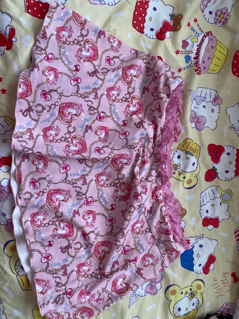 ＭＡＲＳ　ピンク ハート チェーン プリント 水着 Stockholm (Surfboard) Clubのピンク プリント ワンピース スイム