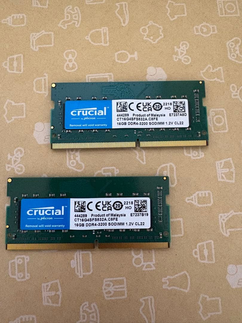 Crucial 16GB×2 DDR4-3200 SO-DIMM 32GB 楽天市場】crucial 32gb kit (2 x 16gb) ddr4-3200 sodimmの通販