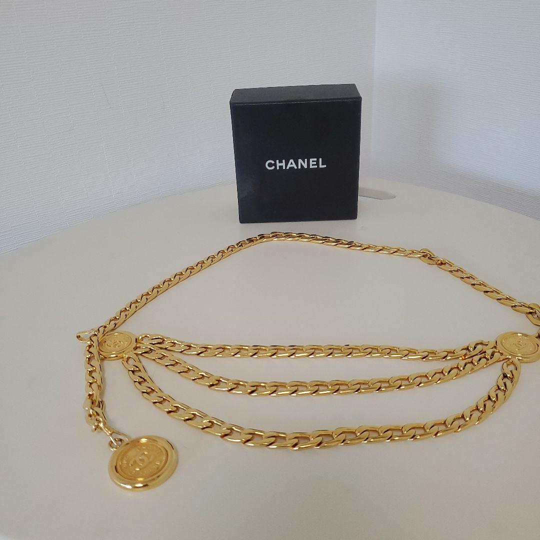 CHANEL ゴールド チェーンベルト ボックス付き CHANEL（シャネル） チェーンベルト ココマーク ゴールド メタル GP