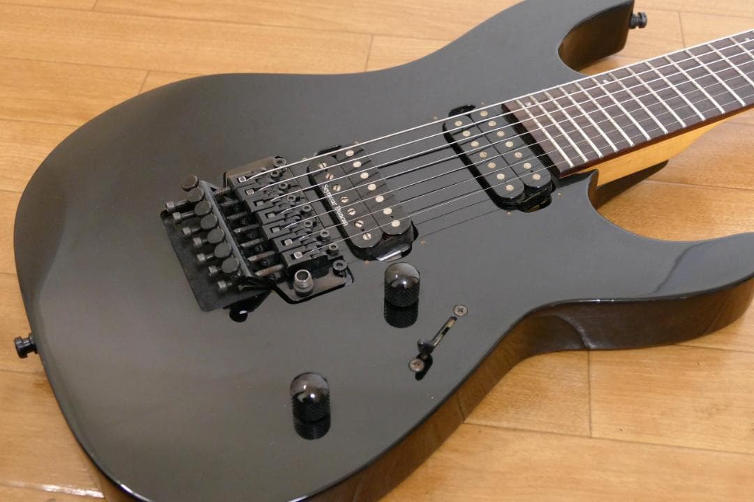 グラスルーツ製 7弦エレキギター リバースヘッド ダンカン搭載